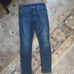 MOTHER Dark Blue Skinny Jeans